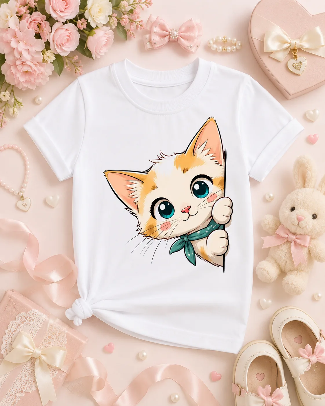 Blusa Infantil Gatito Curioso